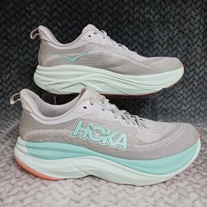 Hoka One One Skyflow Cosmic Grey Seafoam Women's Running Sneakers Shoes Size 9B